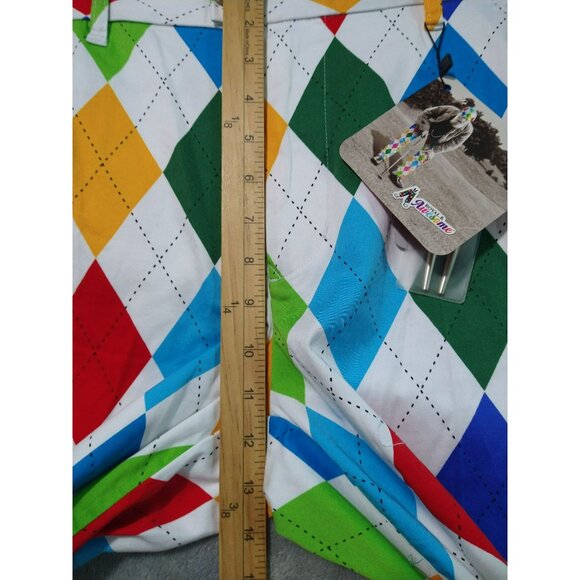 Royal and Awesome Golf Pants Mens 36x30 Argyle Plaid Cotton Divot Tool Lot of 2 - Picture 4 of 10